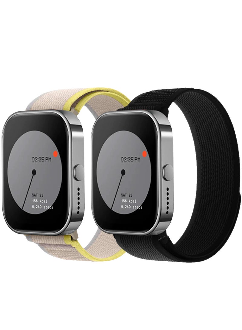 MARGOUN ( for Nothing Watch Pro ) 2 Pack, Trail Loop Band, Braided Elastic Weave Sport Strap, Nylon Sport Loop Bands for Men Women Multicolour-23 - Image 2