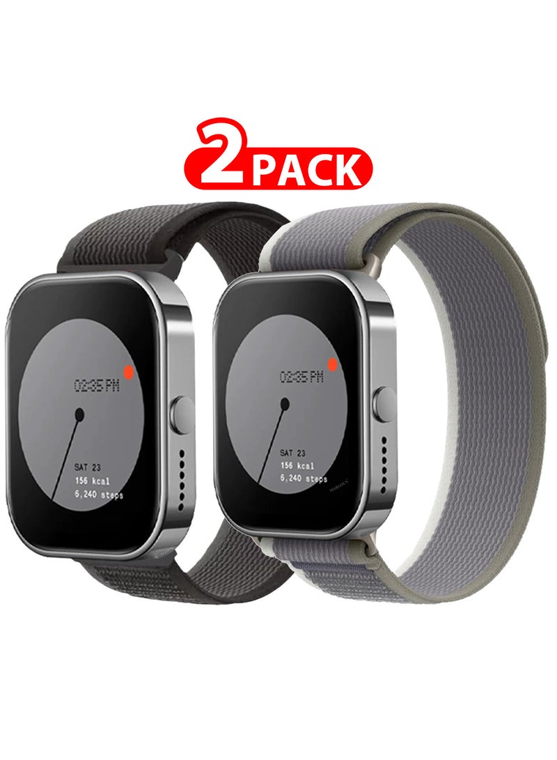 MARGOUN ( for Nothing Watch Pro ) 2 Pack, Trail Loop Band, Braided Elastic Weave Sport Strap, Nylon Sport Loop Bands for Men Women multicolour4 - Image 1