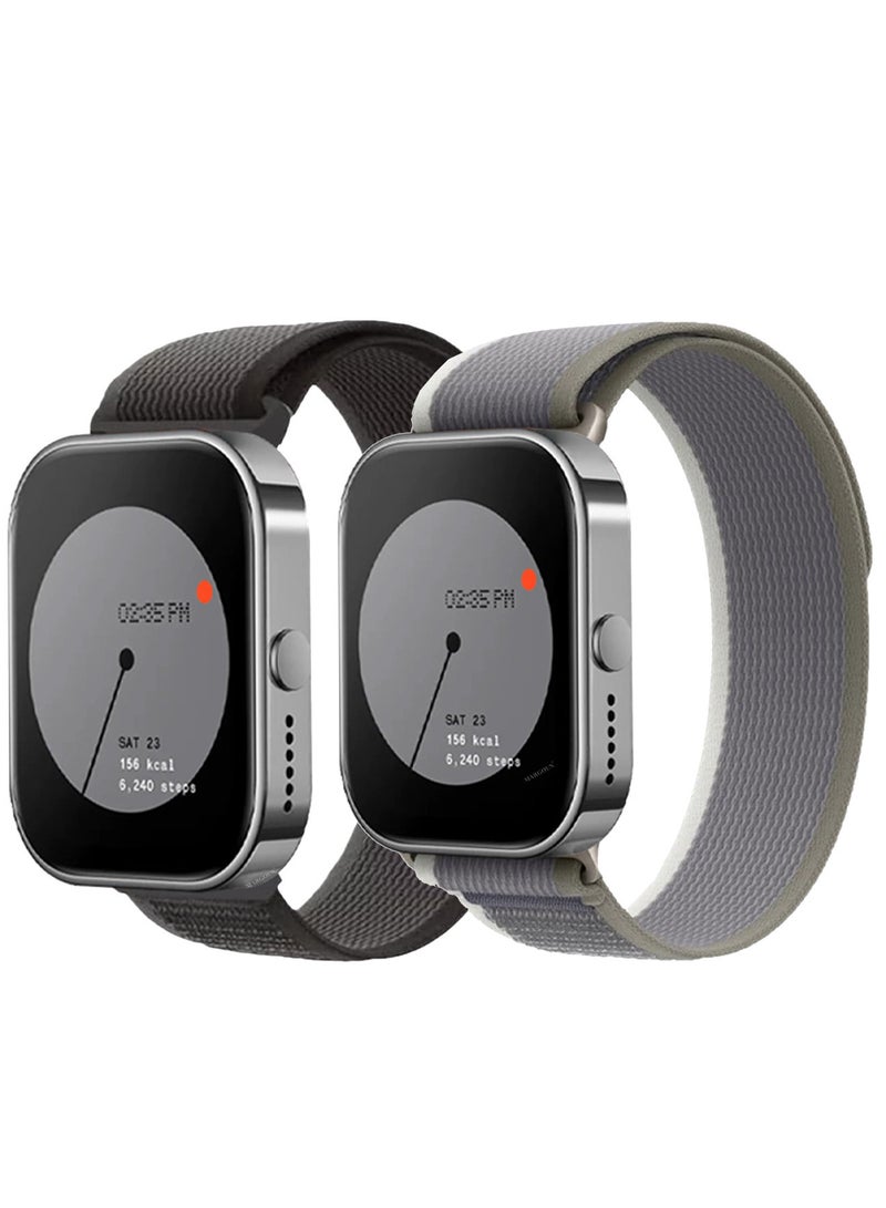 MARGOUN ( for Nothing Watch Pro ) 2 Pack, Trail Loop Band, Braided Elastic Weave Sport Strap, Nylon Sport Loop Bands for Men Women multicolour4 - Image 2
