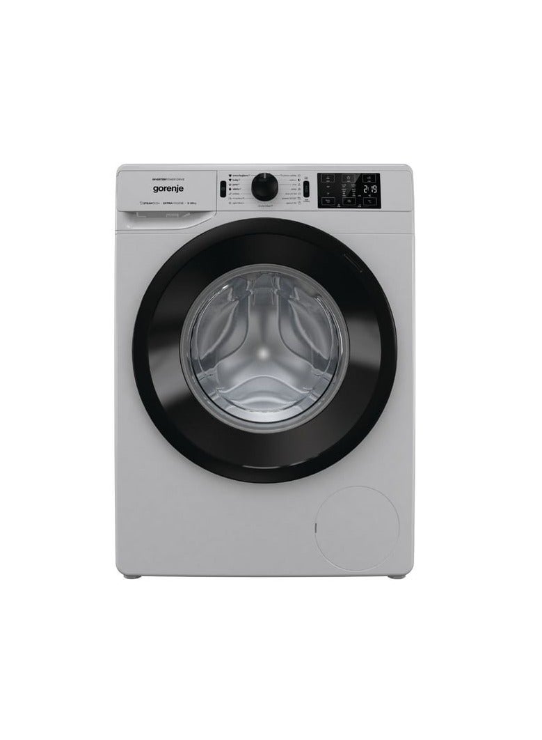 Gorenje - Fully Automatic Washer Front Load 10 Kg 16 Programs Spin 1400 RPM Inverter 1900 W LED display WNEI14AS WNEI14AS/A Silver - Image 1