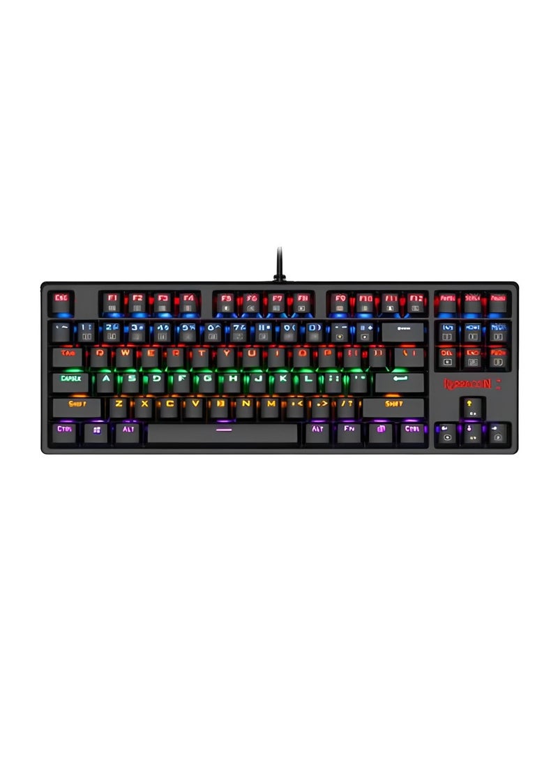 K576R Daksa Mechanical Gaming Keyboard Blue Switch , multimedia keyboard built with special key tops ,87 Keys Small Compact Mechanical Gaming Keyboard