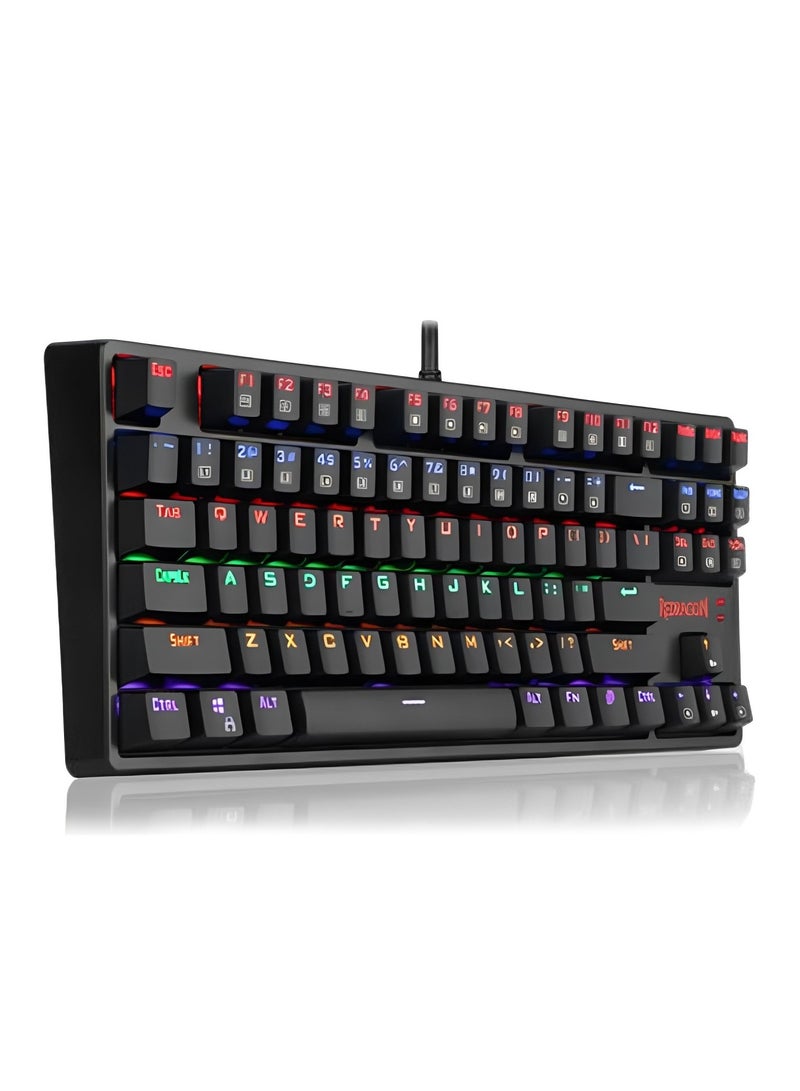 K576R Daksa Mechanical Gaming Keyboard Blue Switch , multimedia keyboard built with special key tops ,87 Keys Small Compact Mechanical Gaming Keyboard
