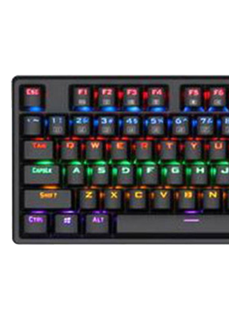 K576R Daksa Mechanical Gaming Keyboard Blue Switch , multimedia keyboard built with special key tops ,87 Keys Small Compact Mechanical Gaming Keyboard