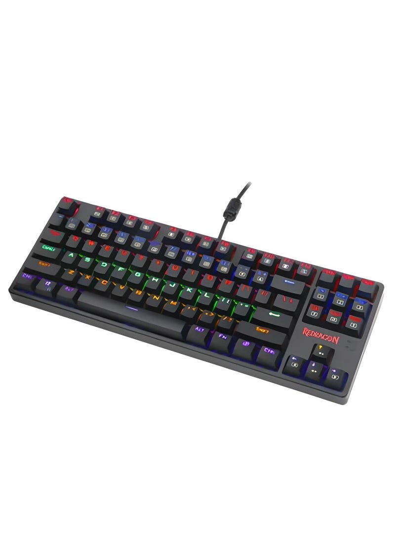 K576R Daksa Mechanical Gaming Keyboard Blue Switch , multimedia keyboard built with special key tops ,87 Keys Small Compact Mechanical Gaming Keyboard