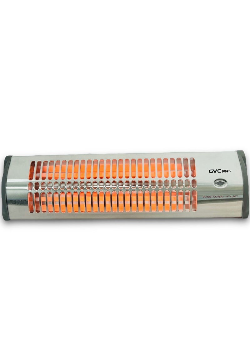 GVC Pro Electric Heater 1200W, Quartz Design, Portable - GVCHT-1802 1200 W GVCHT-1802 SILVER