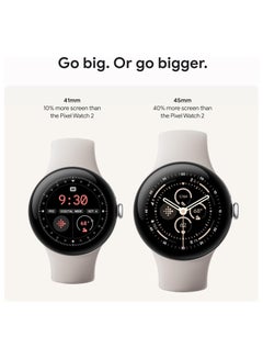 Google Pixel Watch 3 (45mm) - Android Smartwatch with Heart Rate Tracking, Advanced Running from Fitbit, Fitness Insights, 24-Hour Battery - Matte Black Aluminium Case - Obsidian Band - Wi-Fi Black  - Image 4
