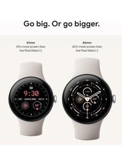 Google Pixel Watch 3 (45 mm) - Android Smartwatch With Heart Rate Tracking, Advanced Running From Fitbit, Fitness Insights, 24-Hour Battery - Matte Hazel Aluminium Case - Hazel Band - Wi-Fi Hazel  - Image 2