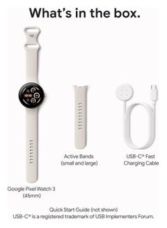 Google Pixel Watch 3 (45 mm) - Android Smartwatch With Heart Rate Tracking, Advanced Running From Fitbit, Fitness Insights, 24-Hour Battery - Matte Hazel Aluminium Case - Hazel Band - Wi-Fi Hazel  - Image 4