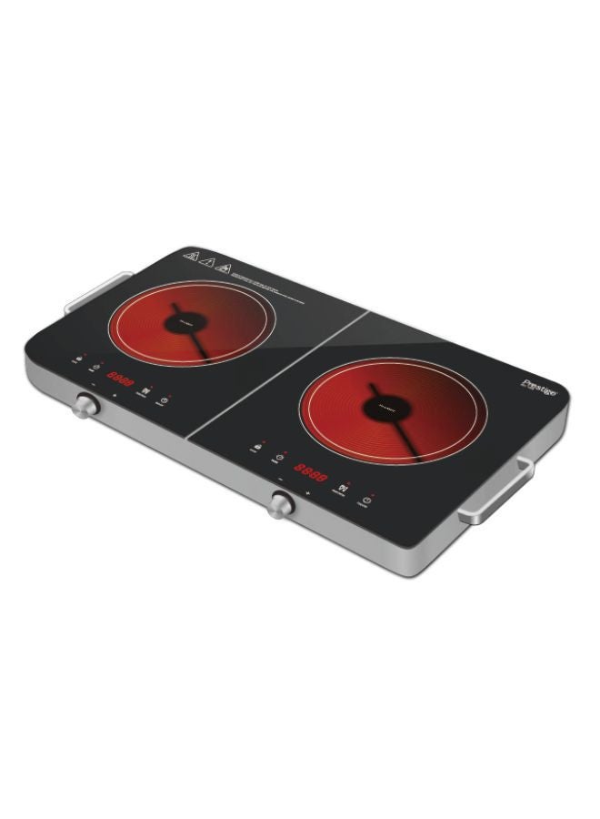 Prestige Double Infrared Cooker 2800W | Touch and Knob control Induction Cooker with Over Heat Protection | Induction cooker 2 Burner 2800 W PR81536 White  - Image 1