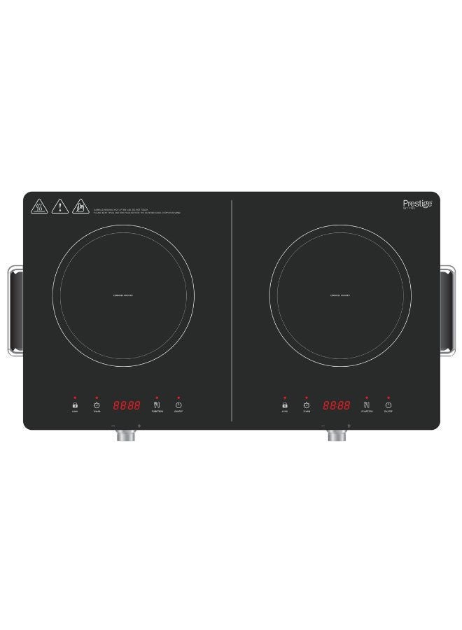Prestige Double Infrared Cooker 2800W | Touch and Knob control Induction Cooker with Over Heat Protection | Induction cooker 2 Burner 2800 W PR81536 White  - Image 2