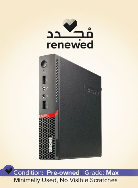Renewed - Thinkcentre M910Q Mini Business Desktop PC,Intel Core i5/8th Gen/Quad Core/16GB RAM/512 GB SSD/Windows 10 Pro Black