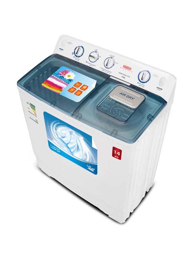 هام Haam Twin Tub Washing Machine 14 Kg, White, HWM14000-21N HWM14000-21N White  - Image 1