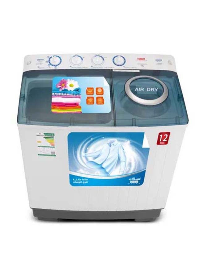 هام Haam Twin Tub Washing Machine 14 Kg, White, HWM14000-21N HWM14000-21N White  - Image 2