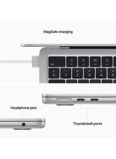 13.6-inch MacBook Air MC7V4 : Apple M2 chip with 8-core CPU and 8-core GPU, 16GB, 256GB SSD English/Arabic Silver - pnsku/N70126480V/45/_/1730718582/0ffd97a1-9ae5-4fcf-91c3-9d1dbe0de6c6