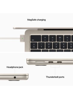 13.6-inch MacBook Air: Apple M2 chip with 8-core CPU and 8-core GPU, 16GB, 256GB SSD English/Arabic Starlight - pnsku/N70126481V/45/_/1730718602/c97ca2f1-7d38-4ca2-b07f-a118aa13032b