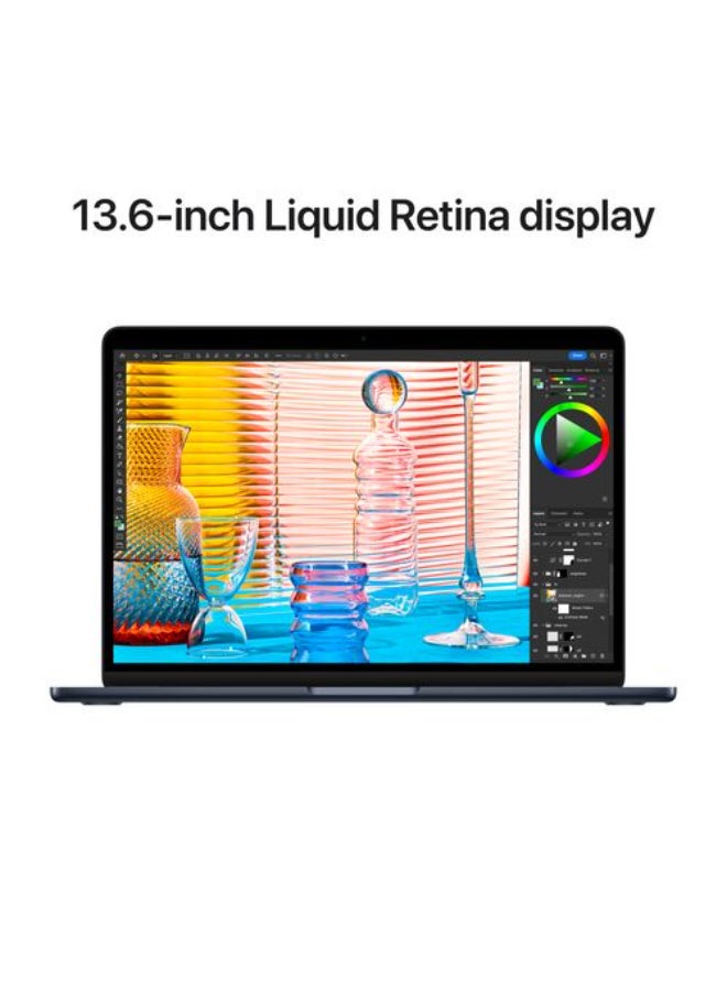 13.6-inch MacBook Air MC7X4: Apple M2 chip with 8-core CPU and 8-core GPU, 16GB, 256GB - Midnight English/Arabic Midnight - pnsku/N70126482V/45/_/1730718606/1edb14b7-e297-4377-bb94-656ec30db184