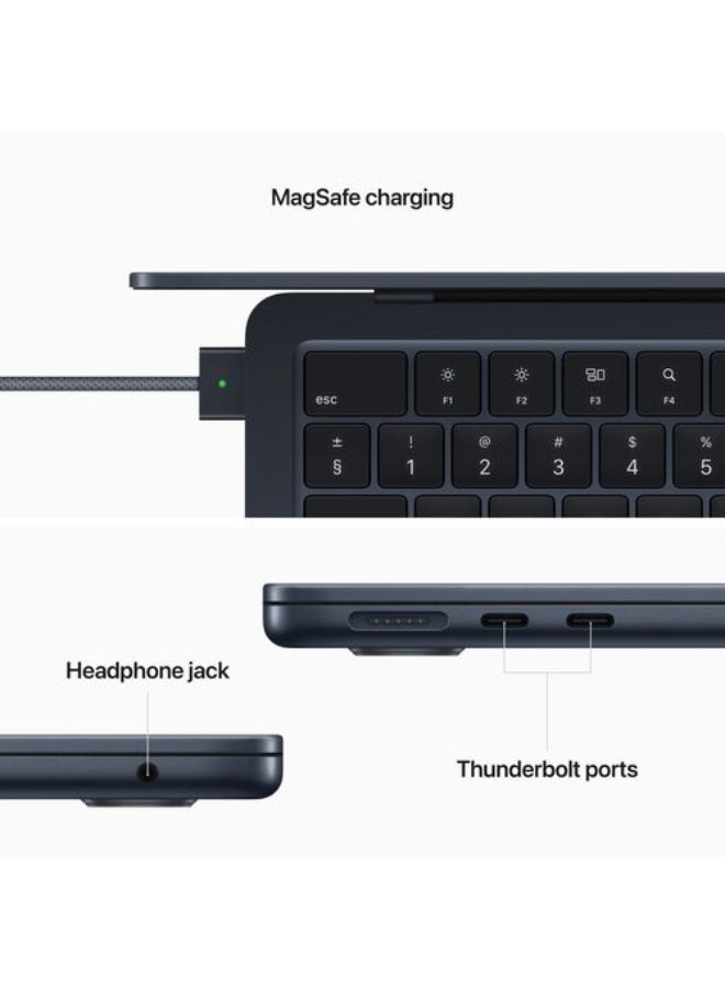 13.6-inch MacBook Air MC7X4: Apple M2 chip with 8-core CPU and 8-core GPU, 16GB, 256GB - Midnight English/Arabic Midnight - pnsku/N70126482V/45/_/1730718607/02f6fcc7-3eec-42c1-96a4-7bf63dac73e1