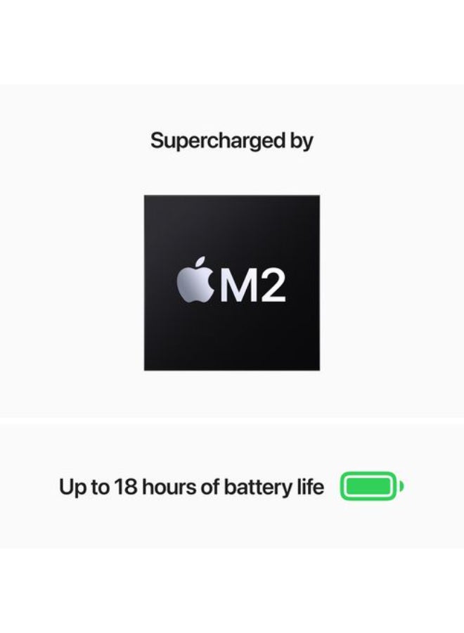 Apple MacBook Air MC7X4 With 13.6 Inch Retina (2560x1664) Display,M2 chip with 8-core CPU and 8-core GPU Processor/16GB RAM DDR4/256GB SSD/ English/Arabic Midnight - Image 3