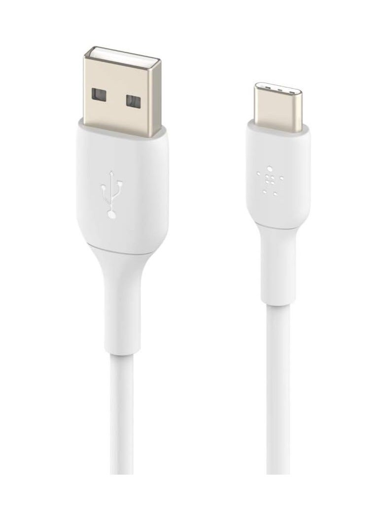 belkin BoostCharge USB C charger cable, USB-C to USB-A cable, USB type C charging cable for iPhone 15, Samsung Galaxy S24, S24+, S24 Ultra, Pixel, iPad Pro, Nintendo Switch and more - 1m, White  - Image 4
