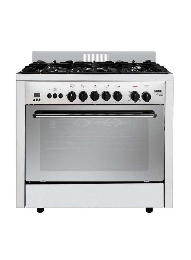 هام Haam 5 burner gas oven, 60*90, professional cast iron fan, HM90GFPRCIF HM90GFPRCIF Steel  - Image 1