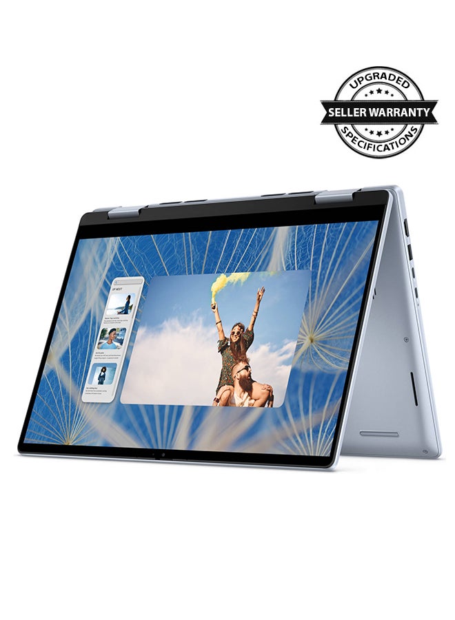 ديل - Inspiron 14 7440 2-in-1 Convertible (Upgraded Version) Laptop With 14-Inch FHD+ WVA Touch Display, Intel Core 7 150U Processor/16GB RAM/1TB SSD/Intel Iris XE Graphics/Windows 11 Home English Ice Blue - Image 1