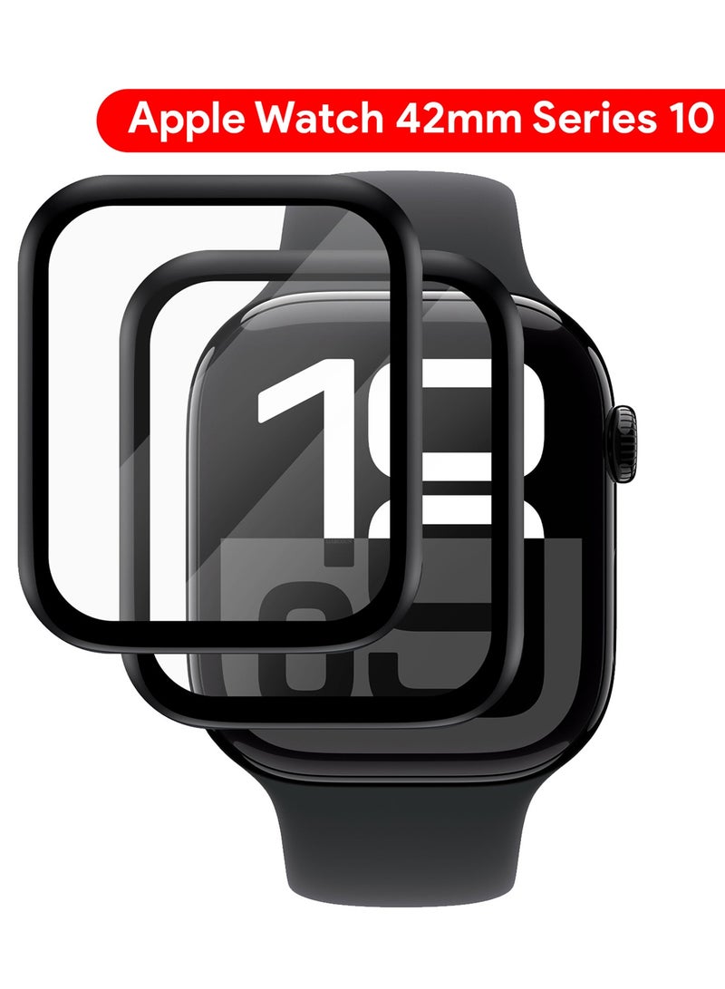 مارجون 2-Pack Tempered Glass Screen Protector for Apple Watch 42mm Series 10 – 9H Anti-Scratch Ultra-Thin Protective Film Cover Clear - Image 2