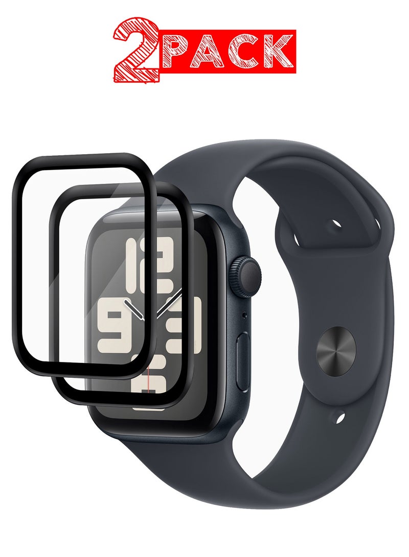 MARGOUN 2-Pack Tempered Glass Screen Protector for Apple Watch 44mm Series 7 – 9H Anti-Scratch Ultra-Thin Protective Film Cover Clear  - Image 1