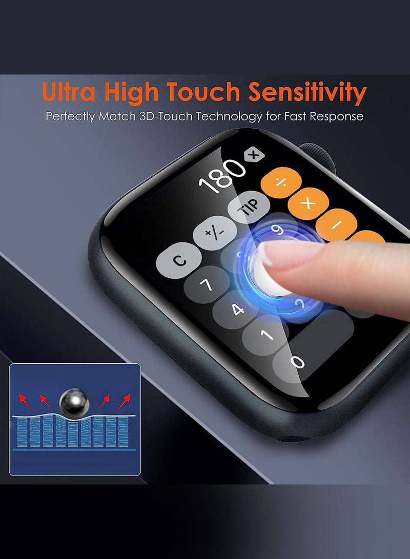 MARGOUN 3-Pack Tempered Glass Screen Protector for Apple Watch 42mm Series 10 – 9H Anti-Scratch Ultra-Thin Protective Film Cover Clear - Image 5