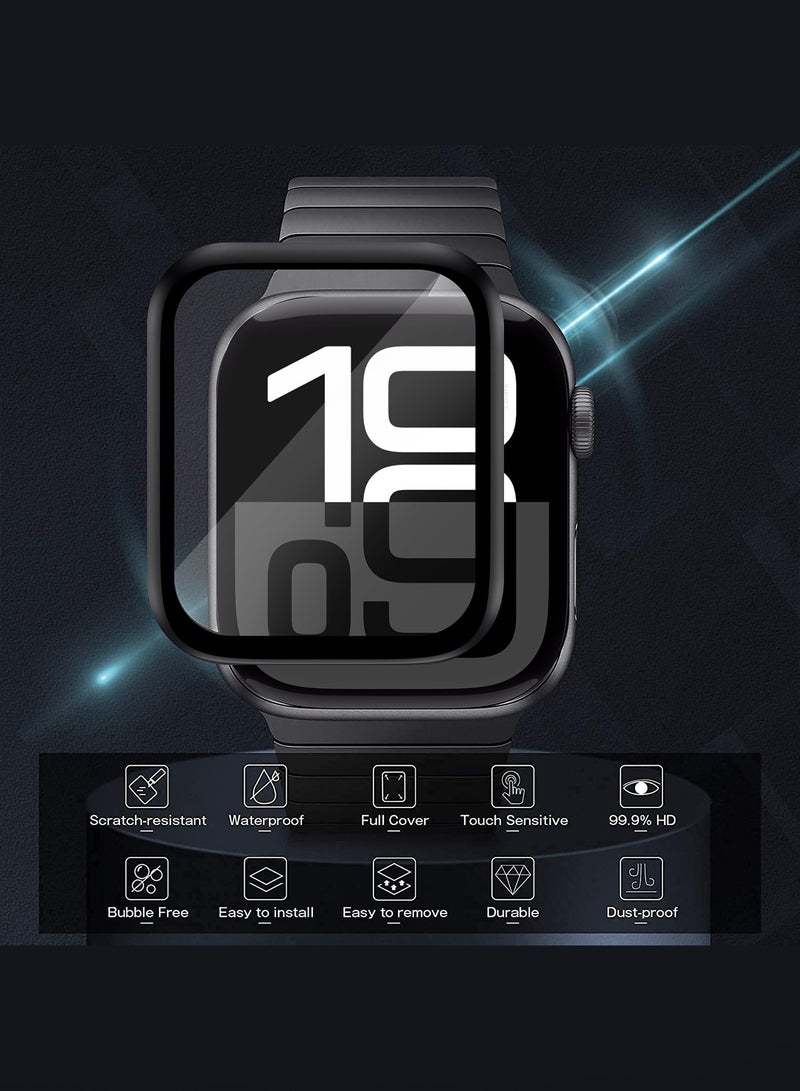 مارجون حماية شاشة زجاجية مقسّاة لساعات آبل 42 مم سلسلة 10 - غلاف فيلم واقي فائق النحافة 9H مقاوم للخدوش - Image 5