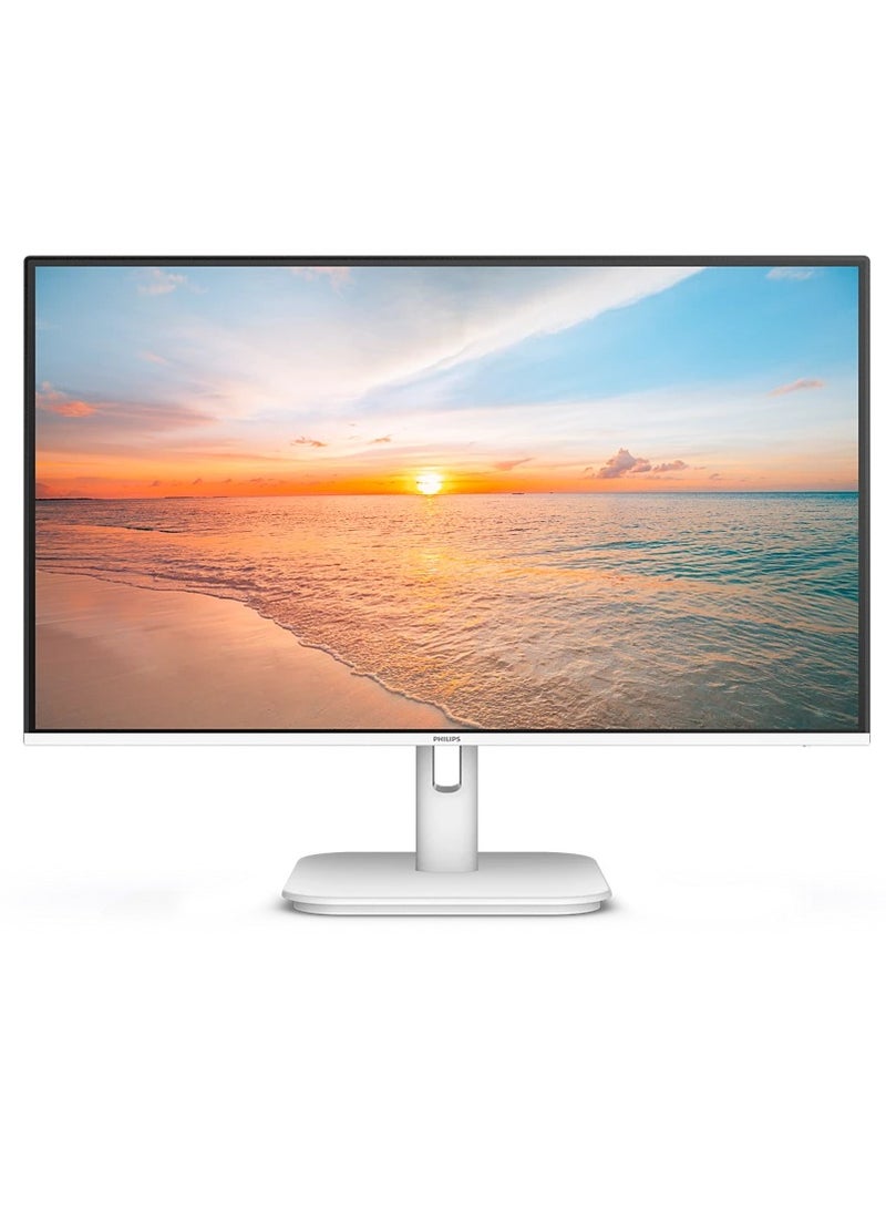 Philips 23.8" Inch 100Hz FHD IPS Monitor, Built-in Stereo Speakers For Multimedia, 1000 Series - 24E1N1100AW | White  - Image 1