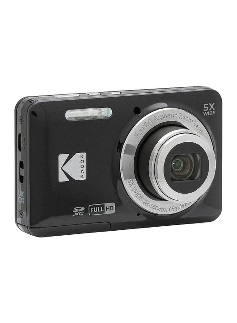 PIXPRO Friendly Zoom FZ55-BK 16MP Digital Camera with 5X Optical Zoom 28mm Wide Angle and 2.7" LCD Screen