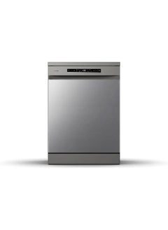Hisense Hisense Dishwasher Machine 8 Programs 3 Baskets 15 Places, Maximum Noiseless, Self Cleaning, Premium Steel, HS643E90XSA Grey  - Image 1