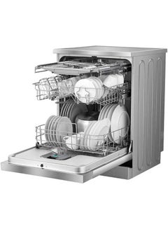 Hisense Hisense Dishwasher Machine 8 Programs 2 Baskets 15 Places, Maximum Noiseless, Self Cleaning, Premium Steel, HS643E90SSA Grey  - Image 4