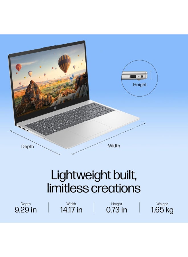 HP (Upgraded Version) 15 AI PC Laptop With 15.6-Inch Display, Core Ultra 5-125H Processor/16GB RAM/512GB SSD/Integrated Graphics/Windows 11 English Silver English Silver - Image 5