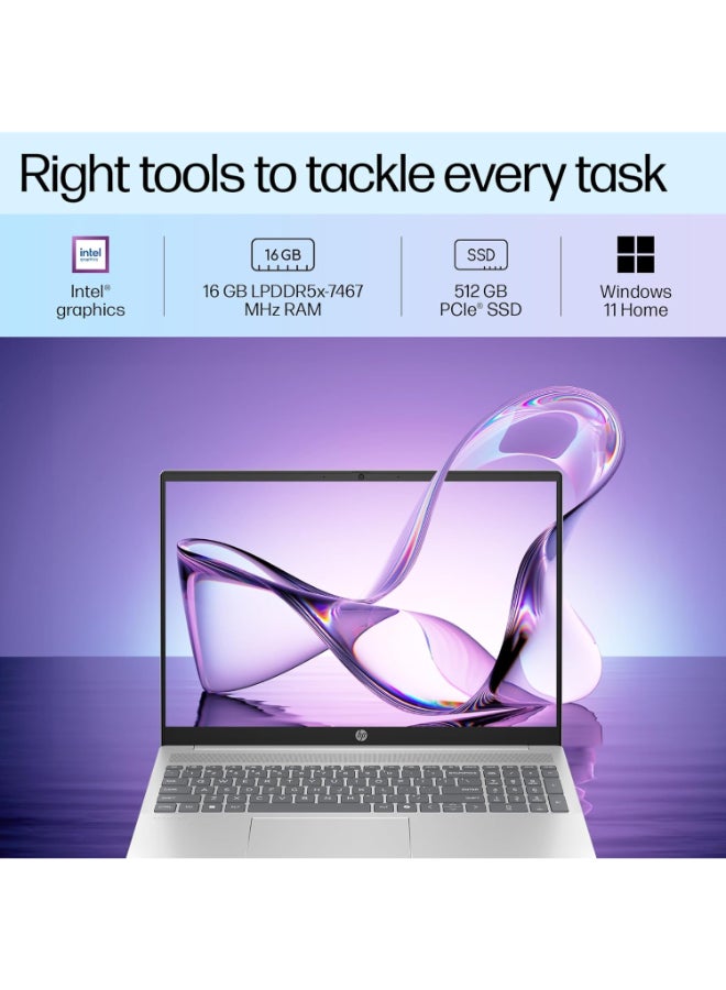 Pavilion 16 Laptop With 16-Inch Display, Core Ultra 7 155U Processor/16GB RAM/512GB SSD/Integrated Graphics/Windows 11 English Silver