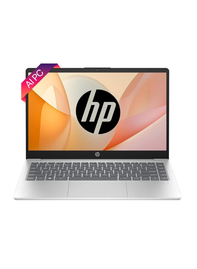 HP (Upgraded Version) 14 Laptop With 14-Inch Display, Core Ultra 5-125H Processor/16GB RAM/512GB SSD/Integrated Graphics/Windows 11 English Silver English Silver - Image 1
