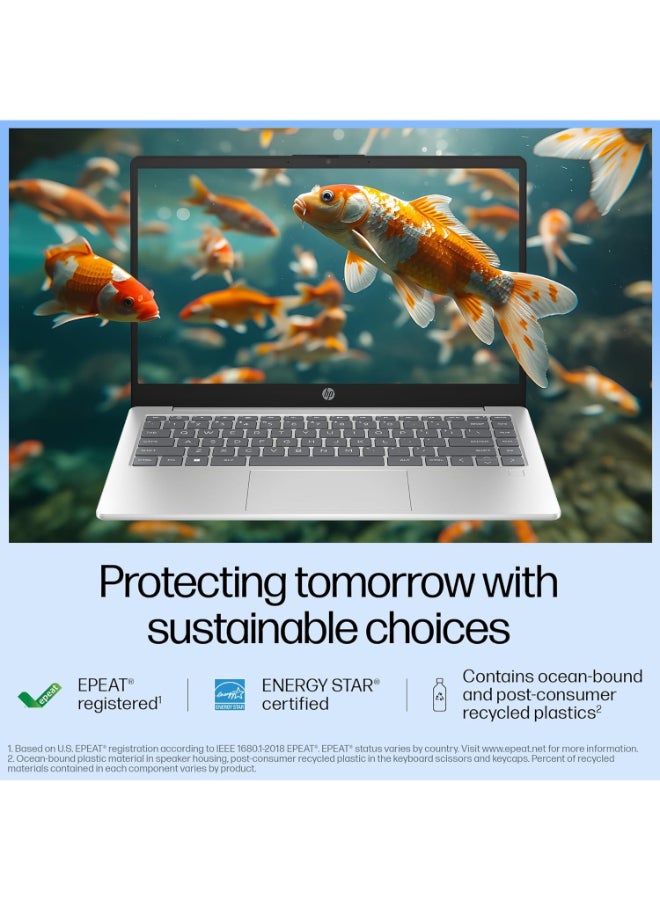 HP (Upgraded Version) 14 Laptop With 14-Inch Display, Core Ultra 5-125H Processor/16GB RAM/512GB SSD/Integrated Graphics/Windows 11 English Silver English Silver - Image 5