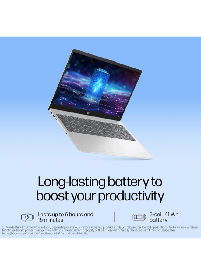 HP 15 Laptop With 15.6-Inch Display, Core Ultra 5-125H Processor/16GB RAM/1TB SSD/Integrated Graphics/Windows 11 English Silver - Image 5