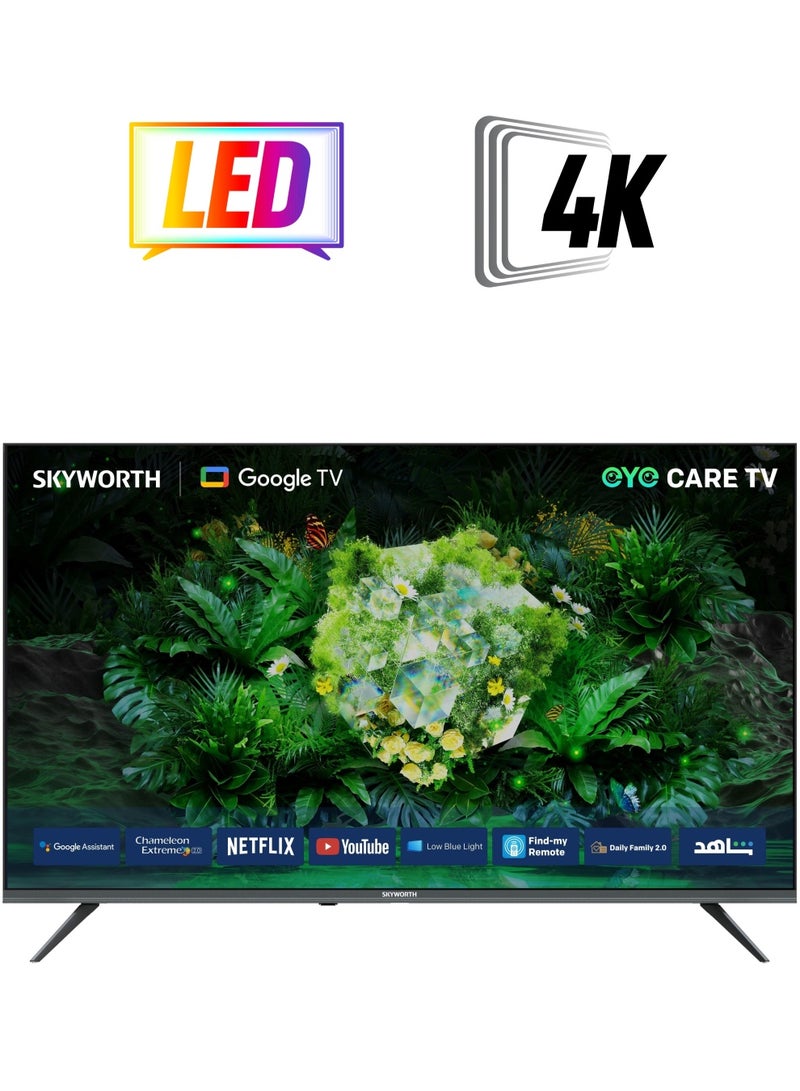 سكاي ورث 50 Inch 4K UHD LED Smart TV - HDR 10 - Google TV - 60 HZ - (2024) - 50G6520G Black  - Image 1