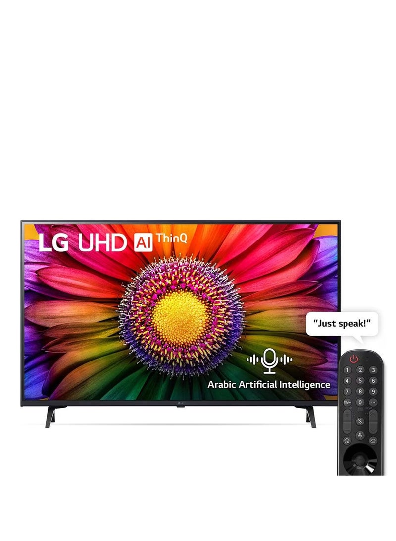 LG - LG 65" LED UHD Smart Built In Receiver with Magic Remote - 65UR801C 65UR801C Black - Image 1