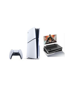 سوني PlayStation 5 SLIM Disc + G-STORY 14" Inch IPS 4k 60Hz Portable Monitor G-Story 14" LED 4K Portable Gaming Monitor For PS5 Slim  - Image 1