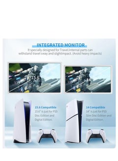 سوني PlayStation 5 SLIM Disc + G-STORY 14" Inch IPS 4k 60Hz Portable Monitor G-Story 14" LED 4K Portable Gaming Monitor For PS5 Slim  - Image 5