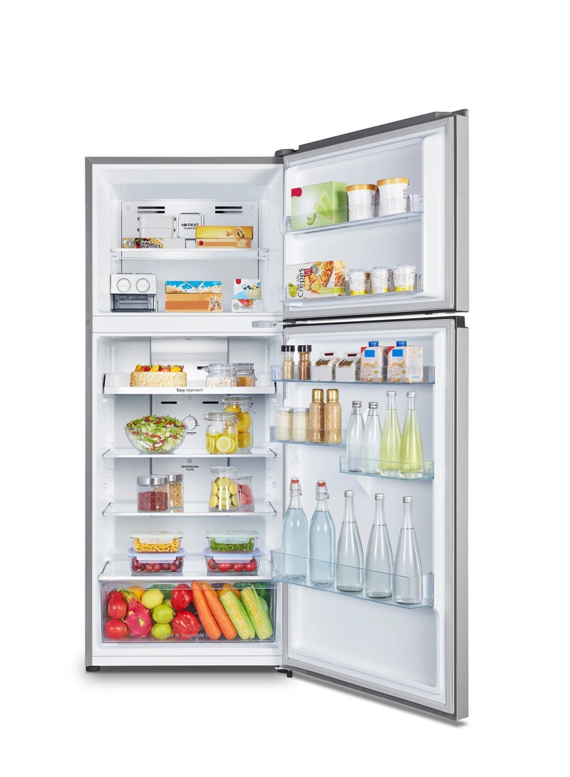 هايسنس - 2 doors No Frost Refrigerator freezer on top, 375 Liters, Inox - RT3N375NCCA RT3N375NCCA Inox - Image 1