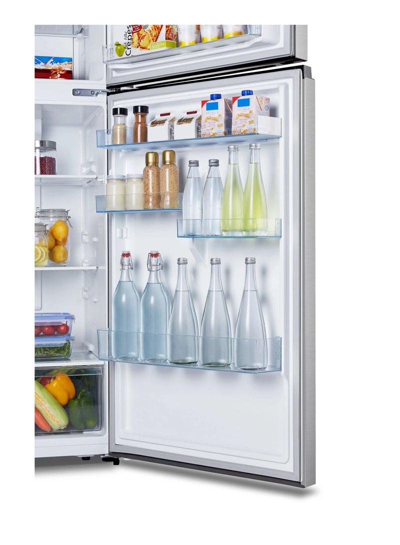 هايسنس - 2 doors No Frost Refrigerator freezer on top, 375 Liters, Inox - RT3N375NCCA RT3N375NCCA Inox - Image 1