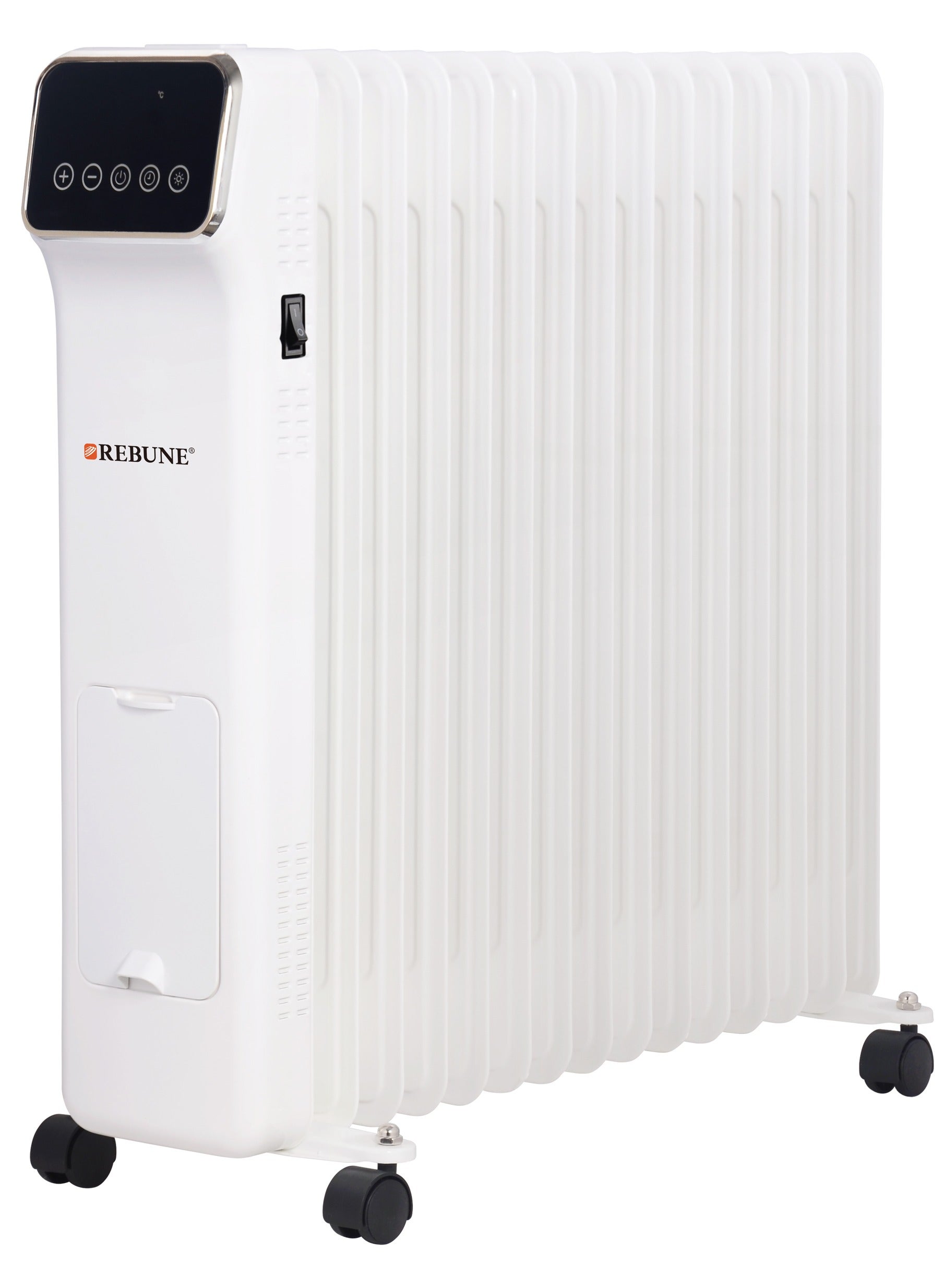 ريبون 15-Fin Oil Heater With Digital Display 2500 W RE-7-087 White 