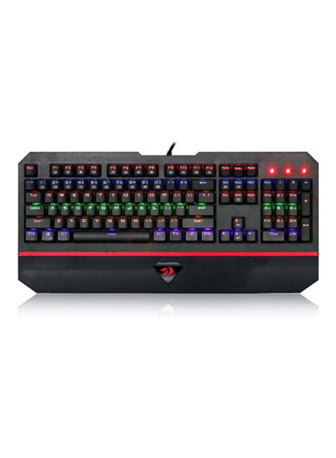 REDRAGON K558 Wired gaming Keyboard USB , Multi-function media keys 8 themes switchable backlight colors 4 LED brightness levels  , backlight graphic can be reset by players , home , office for pc , lap top - black - Image 1