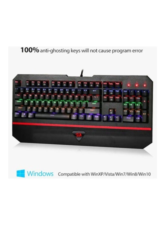 REDRAGON K558 Wired gaming Keyboard USB , Multi-function media keys 8 themes switchable backlight colors 4 LED brightness levels  , backlight graphic can be reset by players , home , office for pc , lap top - black - Image 3