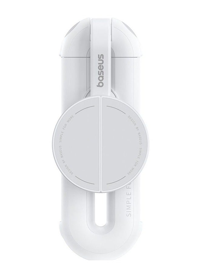 بيسوس Tech Shot Selfie Stick and Mobile Stand Moon White - Image 1