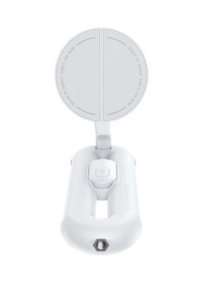 بيسوس Tech Shot Selfie Stick and Mobile Stand Moon White - Image 3