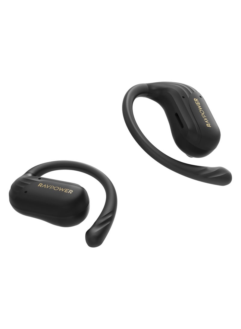 RAVPOWER RP-BH1016 Open-Ear True Wireless Bluetooth Earbuds Black  - Image 2